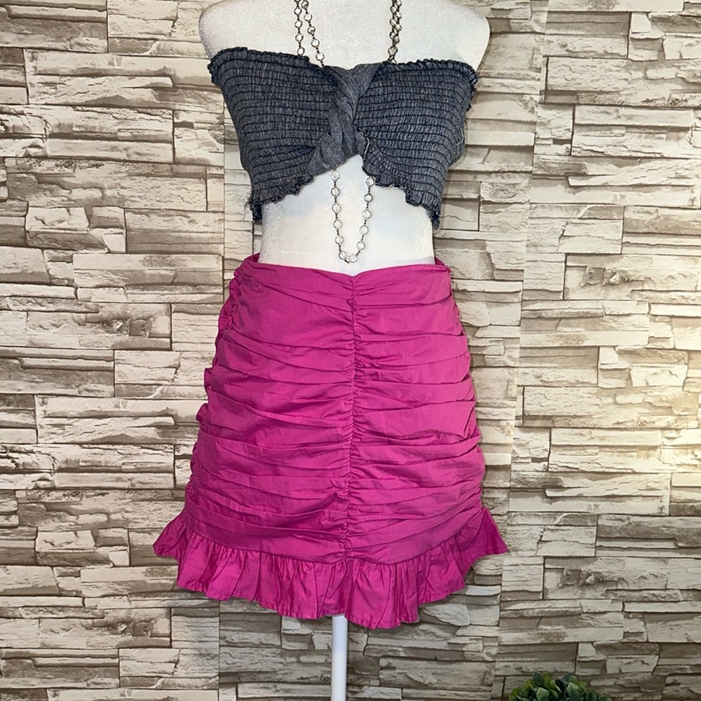 JAPNA RUCHED PINK SKIRT